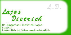 lajos dietrich business card